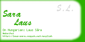 sara laus business card